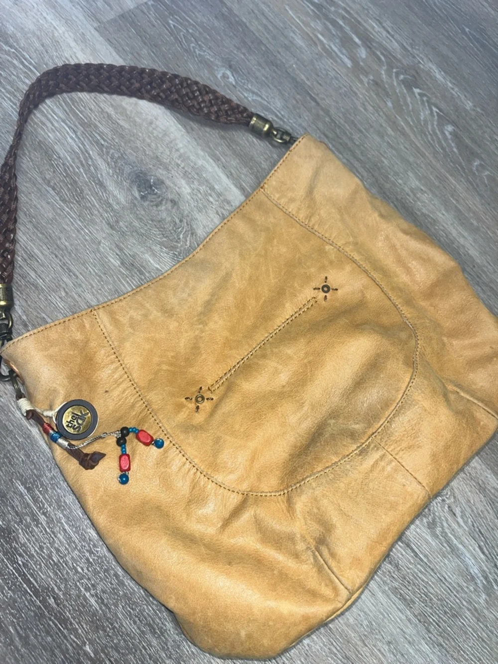 The Sak Bohemian Tan Leather Shoulder Bag, #leather #boho #indie